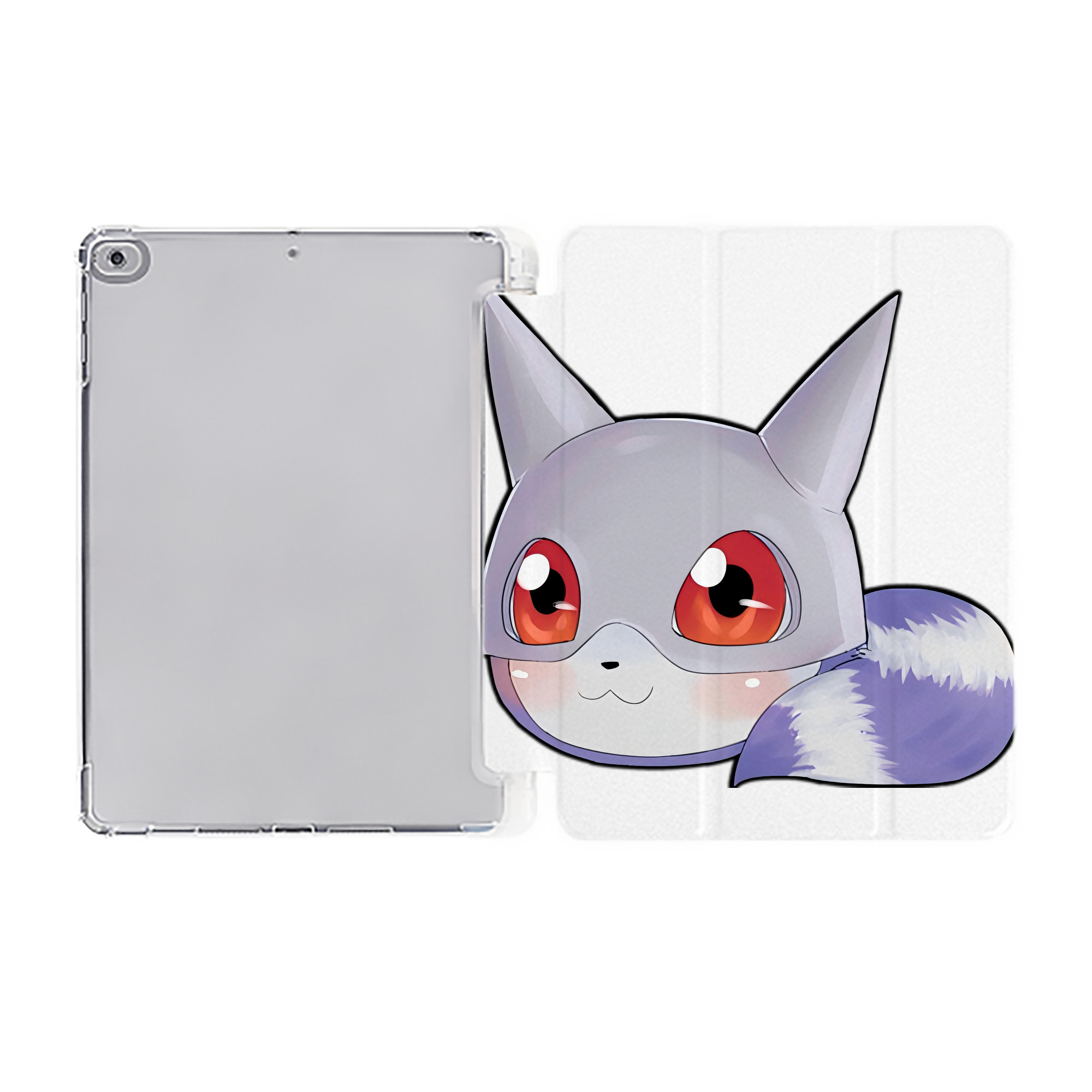 （画像用） Digimon デジタルモンスター/デジモン IPad ケース ペン収納付き 三つ折りスタンド PUレザー×シリコン 対応機種9.5/10.5/10.9インチ